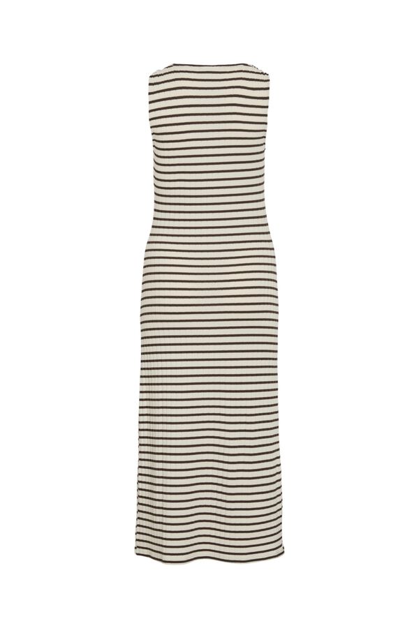 Vila Vestido midi entallado de canal&eacute; Estampado blanco
