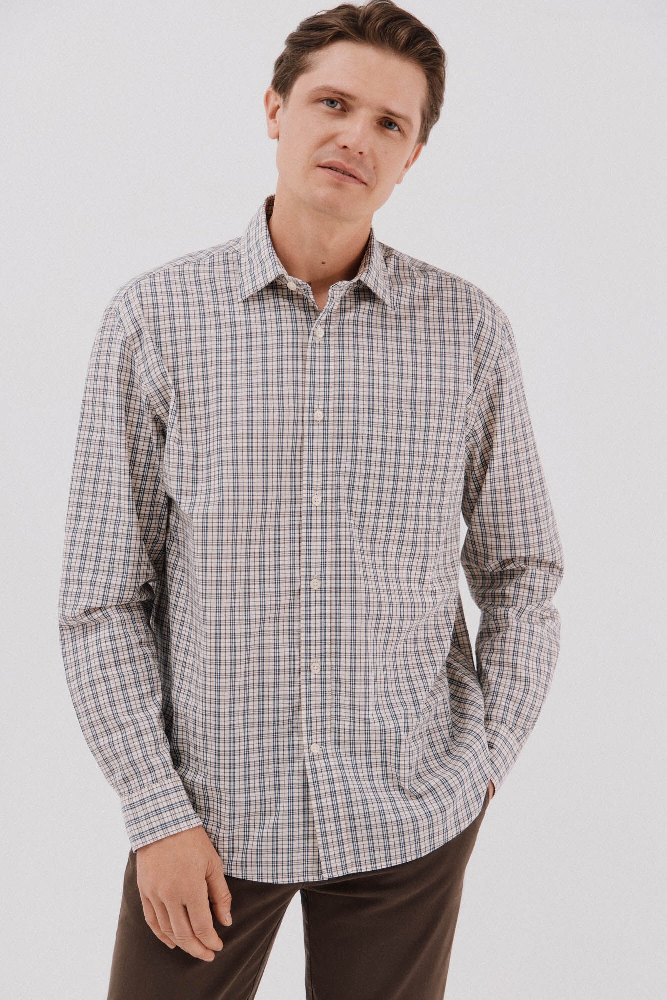 Cortefiel Checked poplin shirt