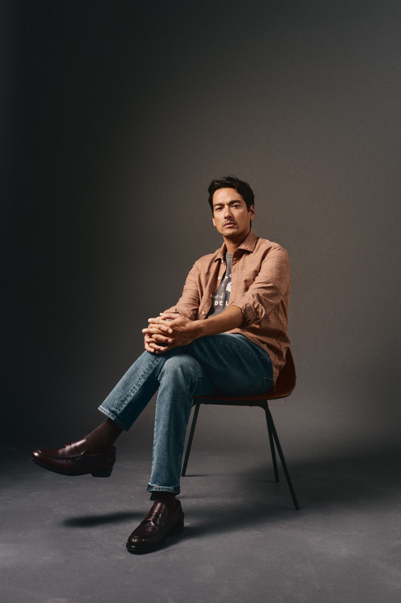 OOTO Camisa cuadro sobretintado