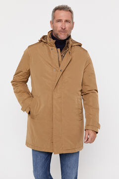 Cortefiel Impermeable thermolite con desmontable Brown