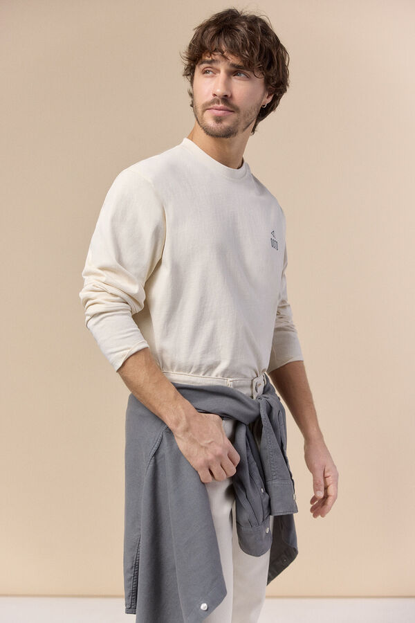 OOTO Long sleeve basic T-shirt Beige