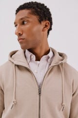 Cortefiel Hooded cardigan Beige