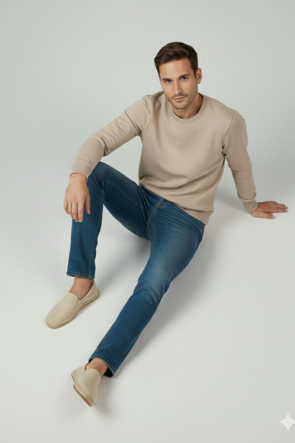 Privata Sweatshirt em malha fina Castanho