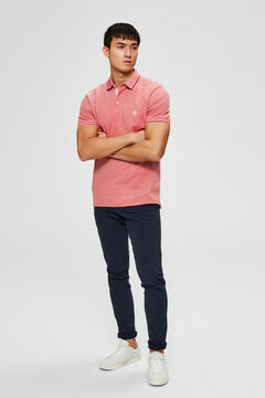 Cortefiel Short-sleeved polo shirt Red