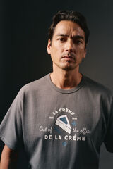 OOTO Camiseta gráfica lavada Cinzento