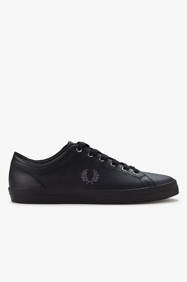 Fred Perry Sapatilha Baseline em pele Preto