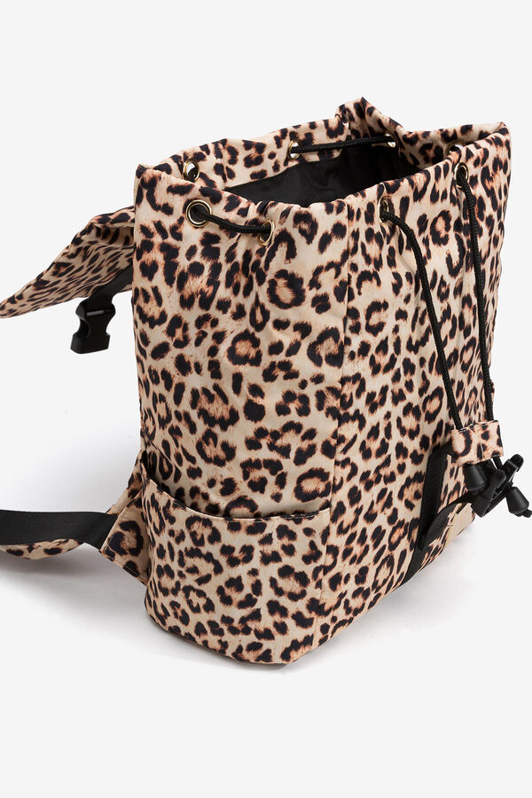 Vilanova Mochila animal print Beige