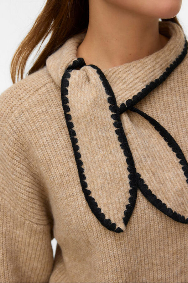 Vero Moda Jersey de punto lazada Marr&oacute;n