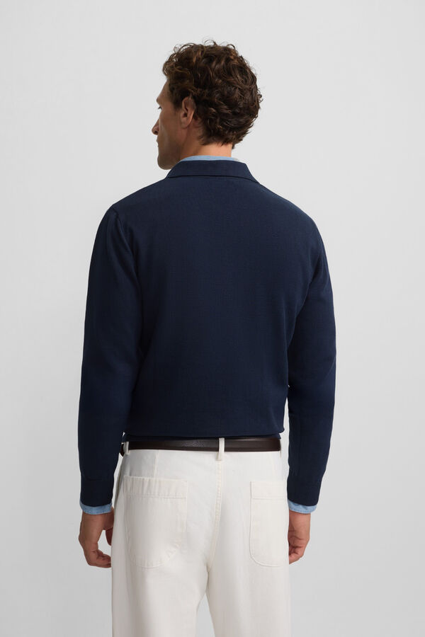 Silbon Camisola de gola polo Azul