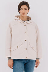 Cortefiel Short jacket with snap buttons Ivory