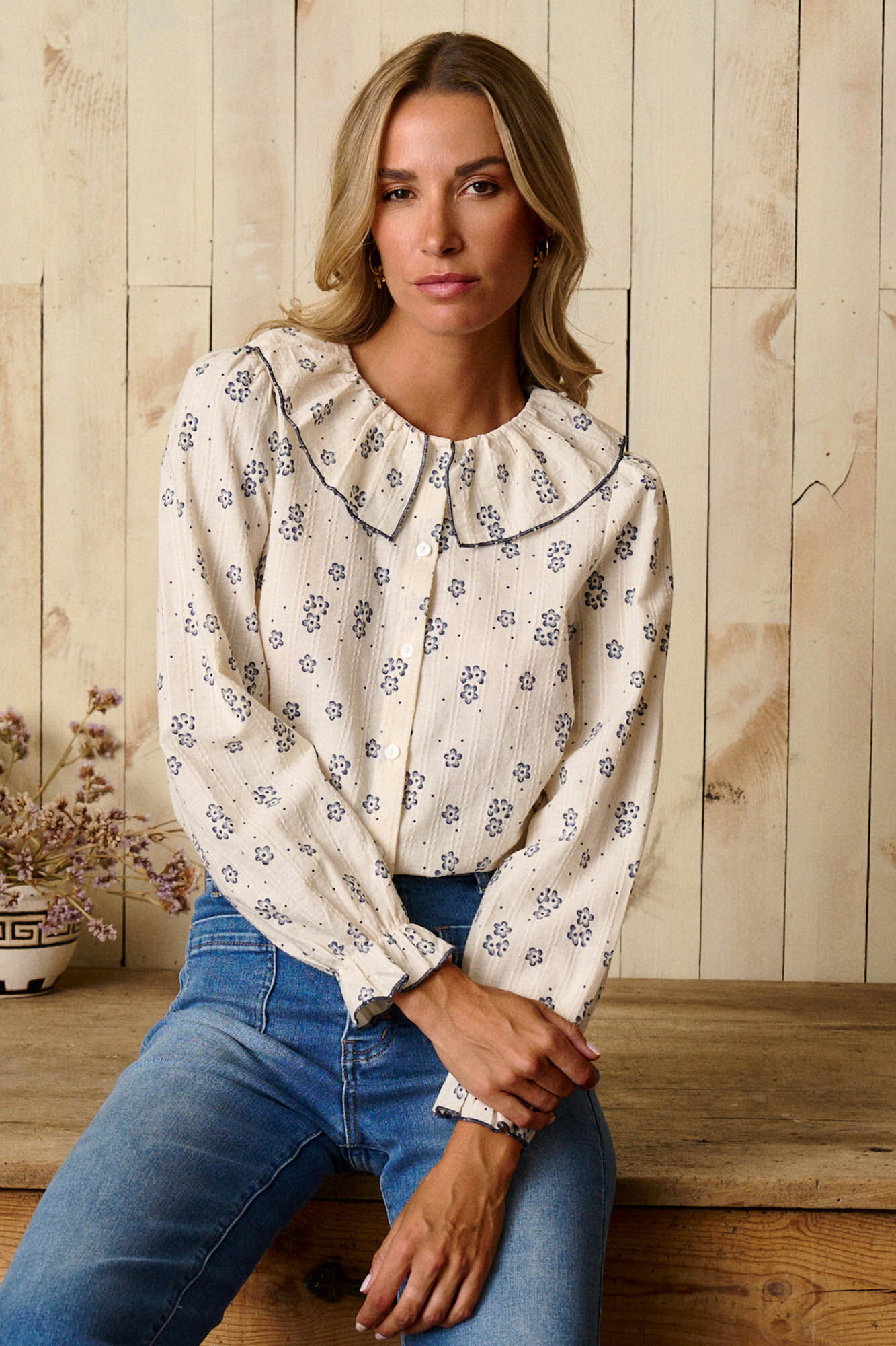 Pol&iacute;n Et Moi Camisa de gola Camily