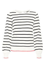Cortefiel Fine jersey-knit jumper with back opening White
