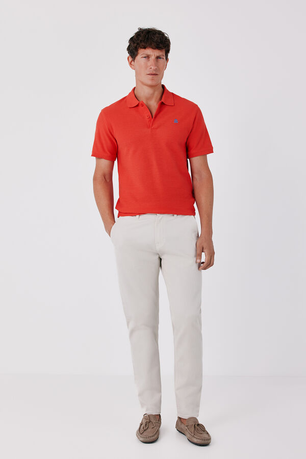 Cortefiel Polo shirt link structure Coral