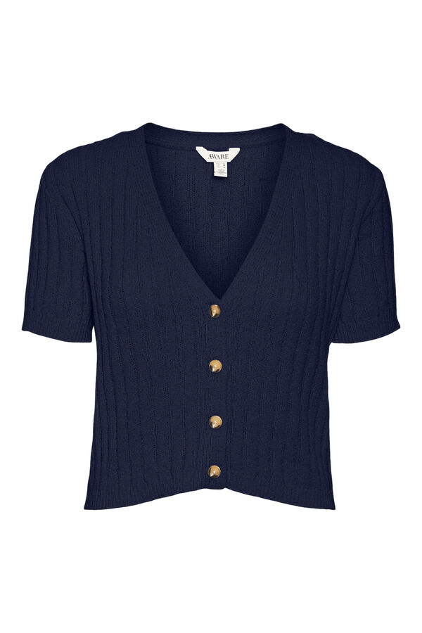 Cortefiel Short-sleeved jersey-knit top  Blue