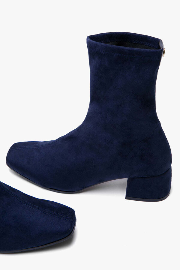 Cortefiel Block heel bootie Navy