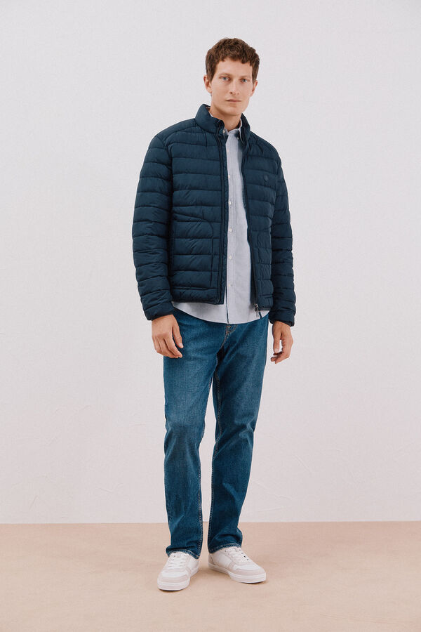 Cortefiel Ultra-light quilted jacket Navy