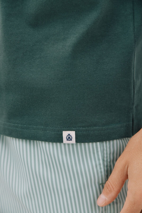 Cortefiel Basic T-shirt Green