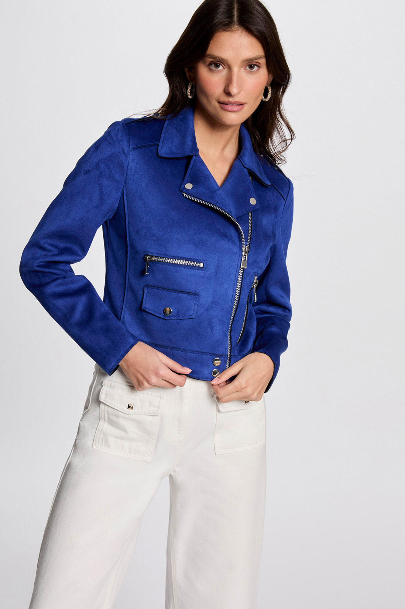 Morgan Casaco curto efeito camur&ccedil;a