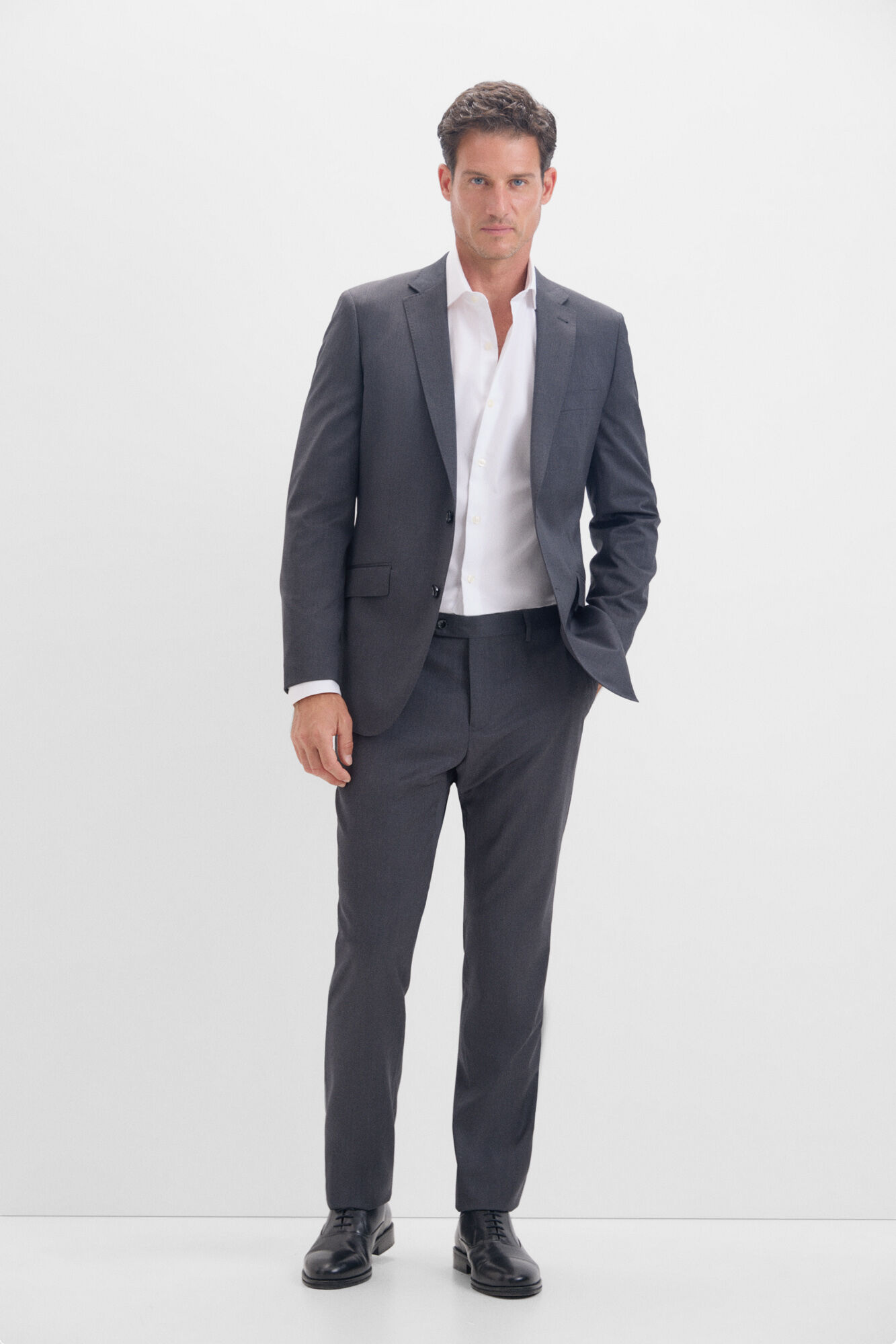 Grey slim fit blazer Men s blazers Cortefiel
