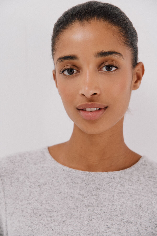 Cortefiel Basic crew neckline t-shirt Grey