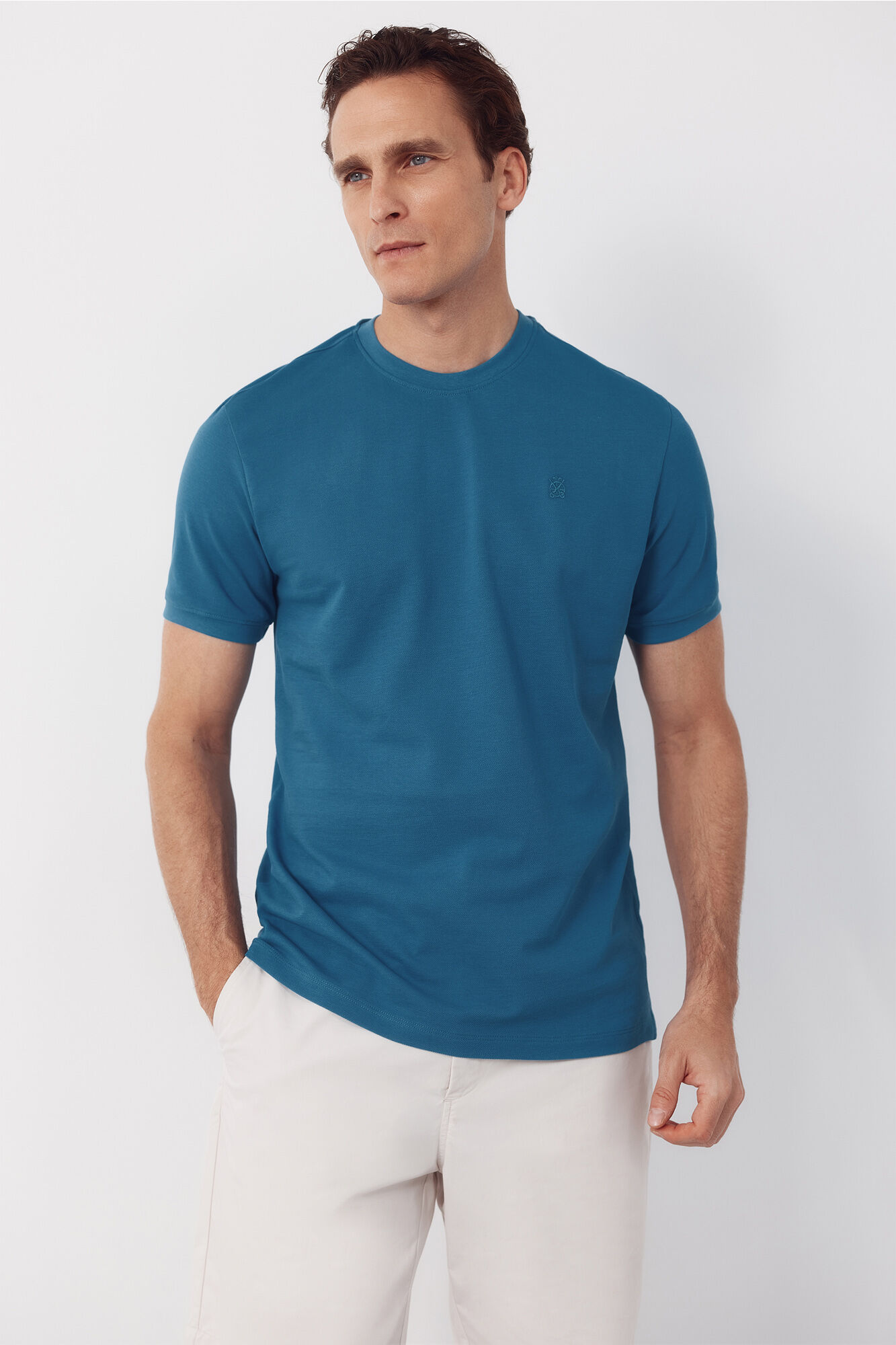 Cortefiel Camiseta b&aacute;sica piqu&eacute;