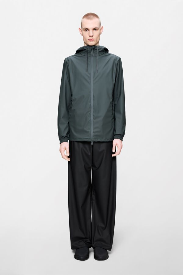 Rains Waterproof zip fastening raincoat Grey