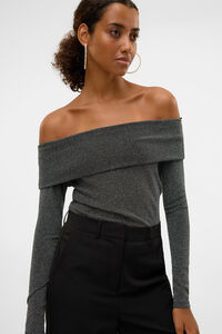 Vero Moda Top cuello Bardot lurex