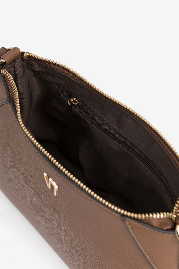 Vilanova Mala a tiracolo efeito pele Castanho