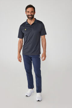 Cortefiel Technical short-sleeved polo shirt Grey