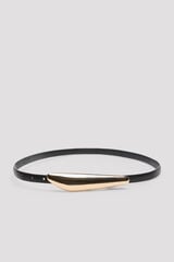 Cortefiel Thin buckle belt Black