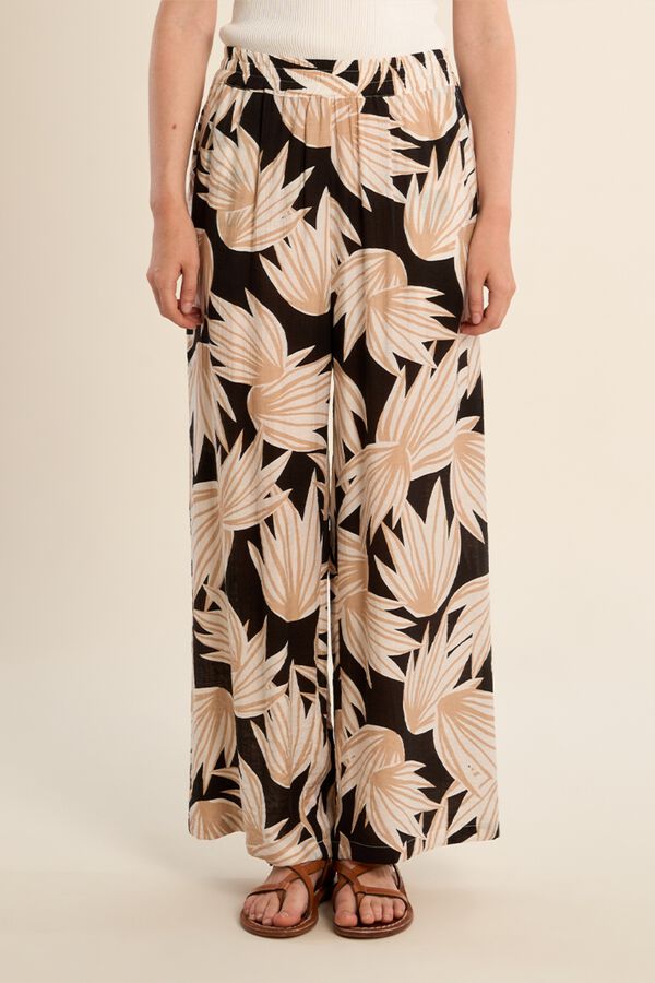 Molly Bracken Cal&ccedil;a comprida de mulher estampada Preto