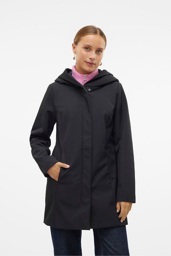 Vero Moda Coat measures neoprene effect  Black