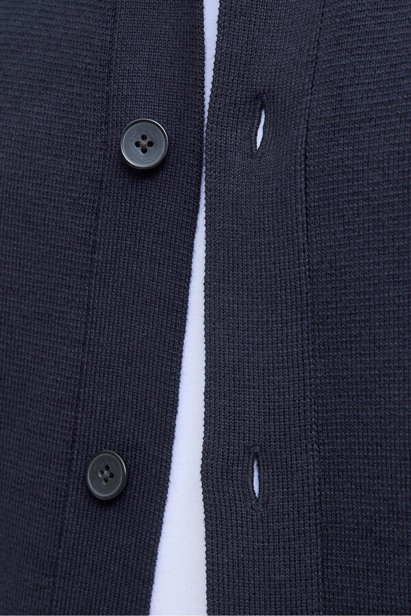 Jack & Jones Cardigan de gola polo Azul