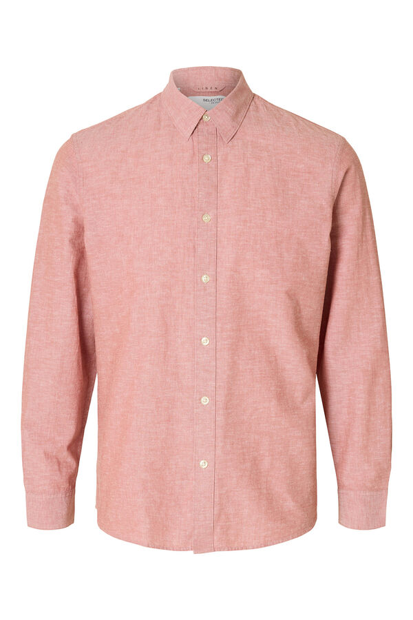 Selected Camisa de lino Slim Fit Azul