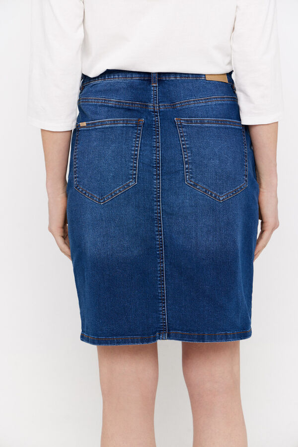 Cortefiel Denim comfort skirt Blue