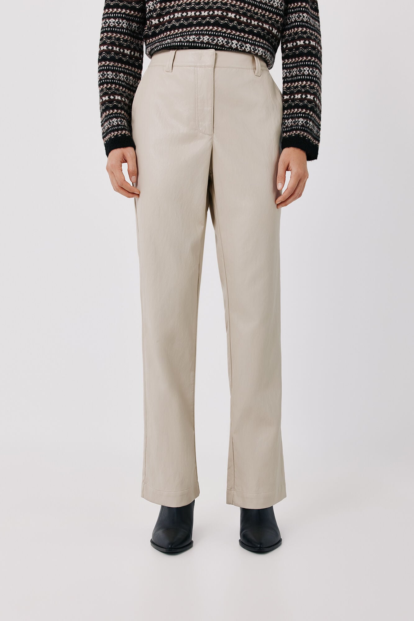 Cortefiel Faux leather women's trousers