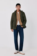 Cortefiel Field jacket with 3 pockets Kaki