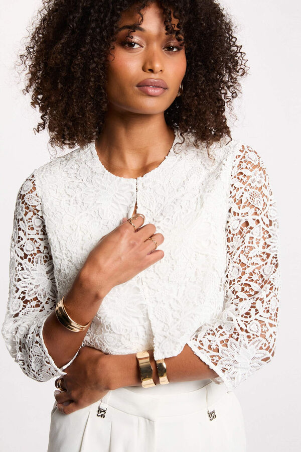 Morgan Fitted lace bolero White