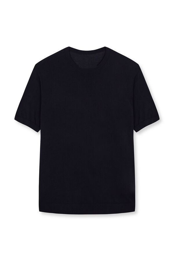 OOTO T-shirt b&aacute;sica lavada Azul