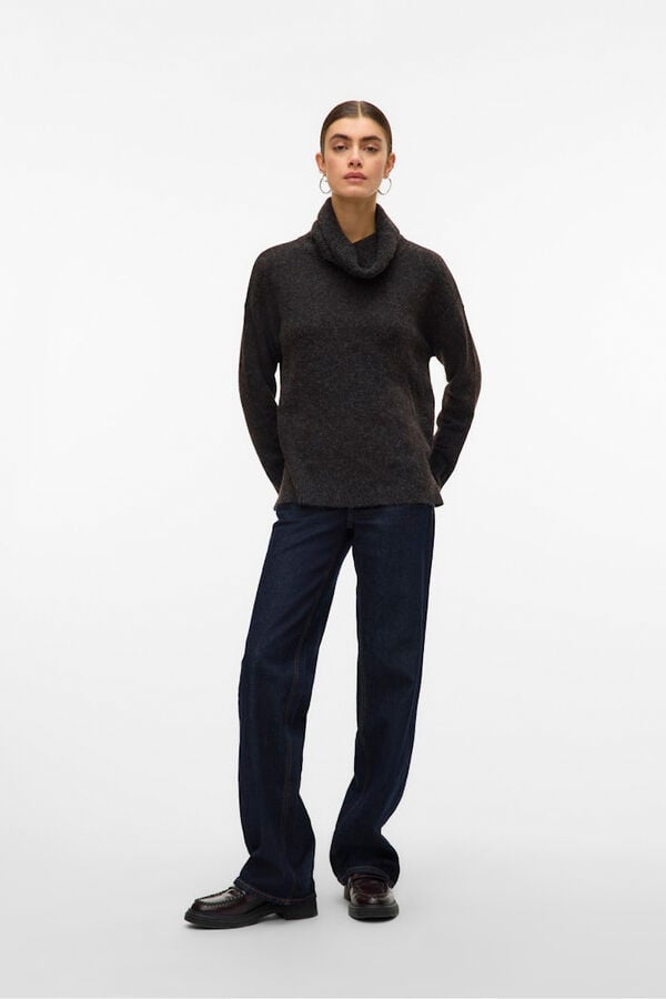 Vero Moda Camisola de malha Castanho