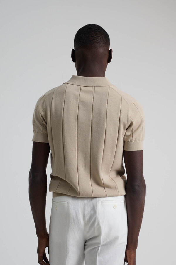 PuroEGO Camisa polo de malha canelada Granada