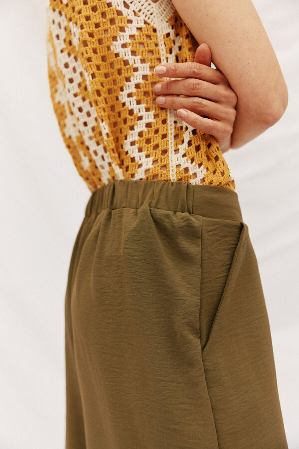 Cortefiel Wide leg women´s trousers Kaki