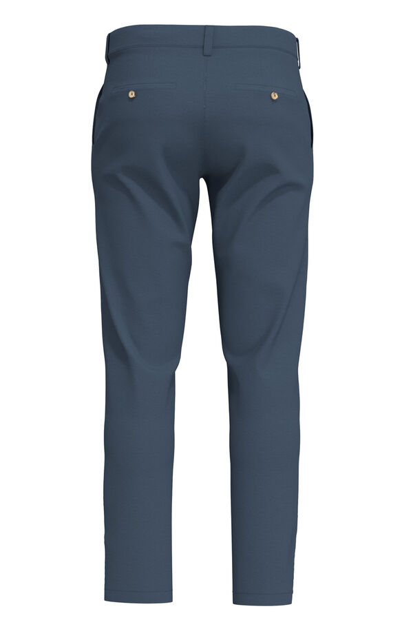 Cortefiel Pantalón chino clásico Slim Fit confeccionado con algodón orgánico Azul