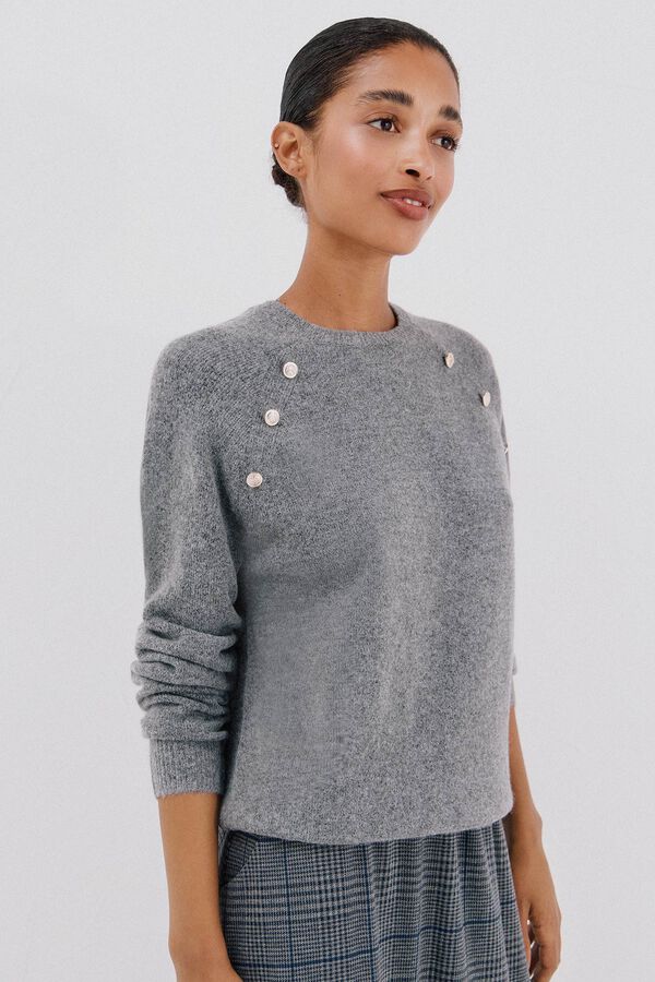 Cortefiel Jersey tacto suave Gris