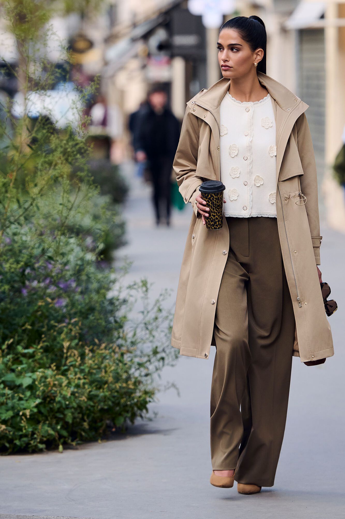 Morgan Long parka with high neck