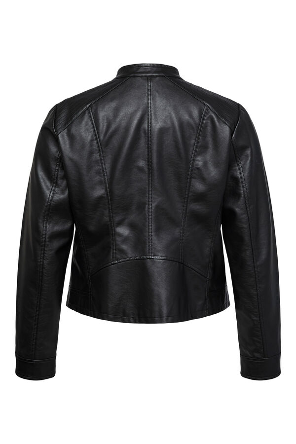 Vero Moda Curve Faux leather jacket plus size Black