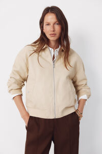 Cortefiel Chaqueta bomber efecto piel