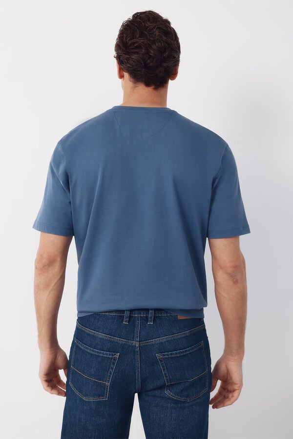Cortefiel Graphic T-shirt Blue