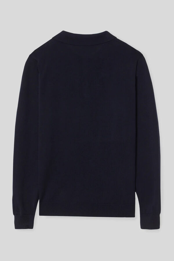 Silbon Navy Silbon jumper with polo shirt collar Navy