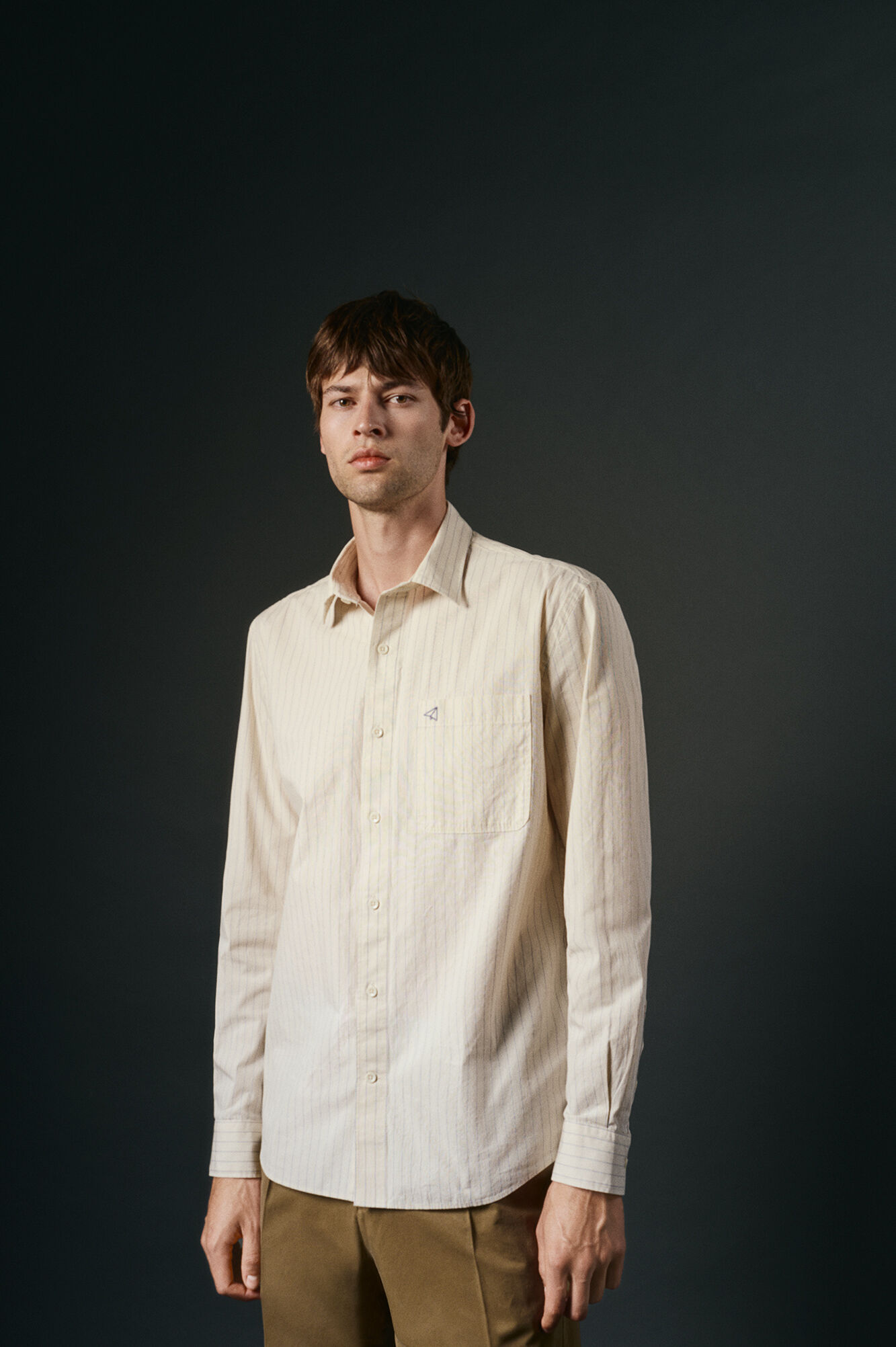 OOTO Camisa riscas estruturada